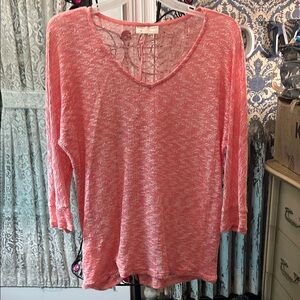 Bobbie Brooks Coral Long Sleeve Top